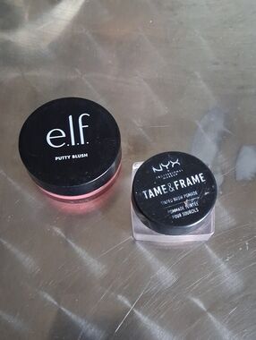 Elf Tahiti Putty Blush & Nyx Chocolate Tinted Brow Pomade